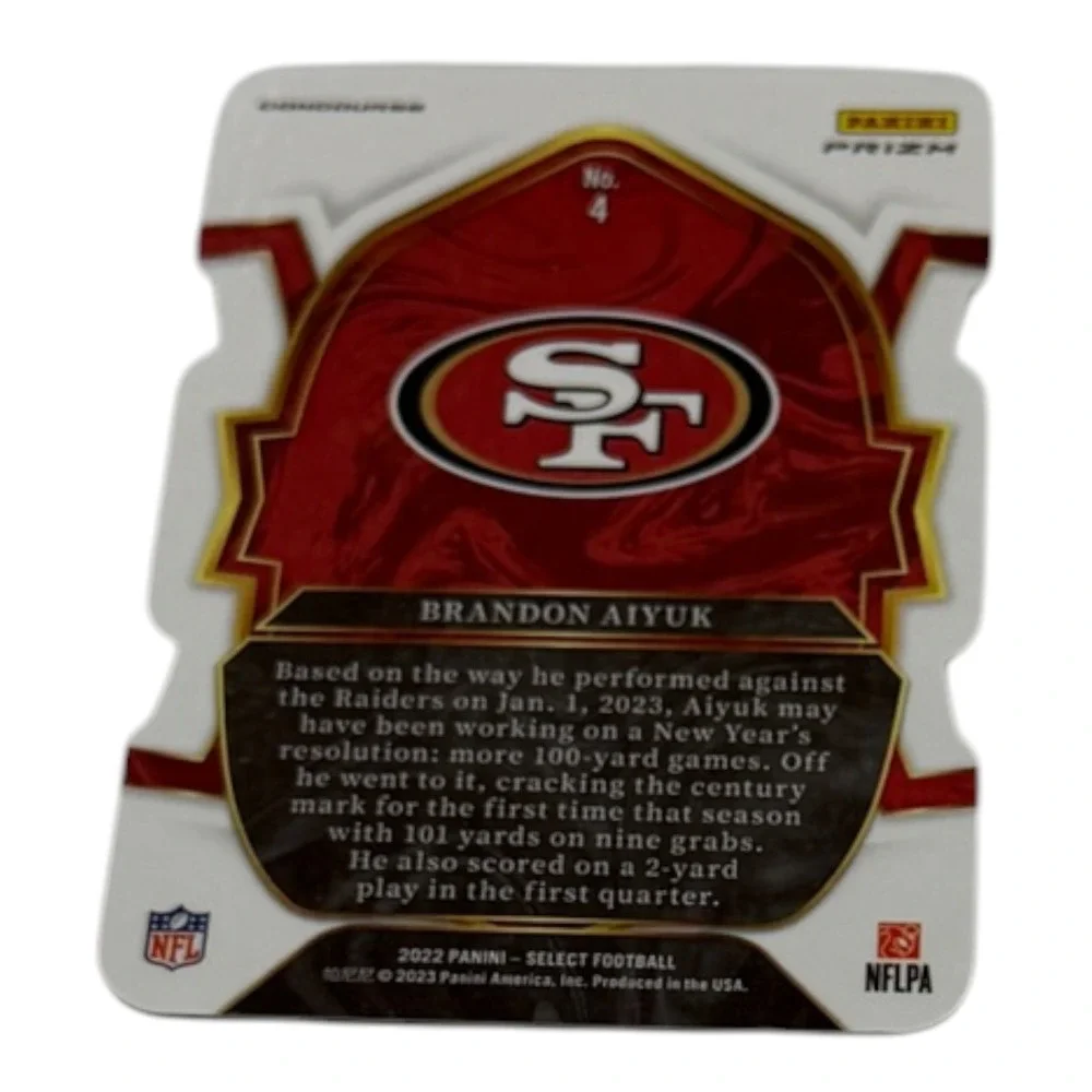 2022 Panini Select Brandon Aiyuk Concourse Die-Cut Silver San Francisco 49ers